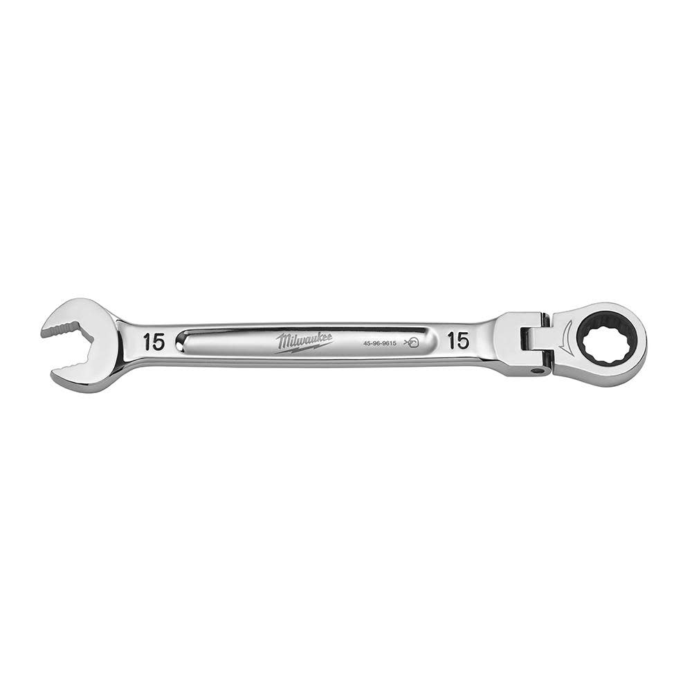 Milwaukee Combination Wrench Flex Head Ratcheting 15mm - Flockneti