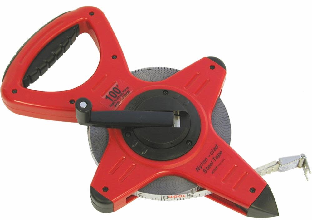 CST Berger 100 Ft. One Sided Pro-Series Zip-Line Nylon-Clad Steel Measuring Tape - Flockneti