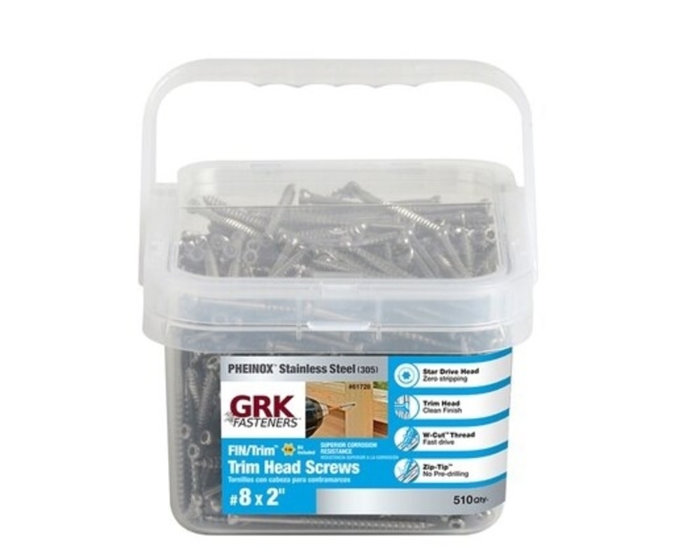 GRK Fasteners 305 Stainless Steel Fin/Trim Screws 8 x 2″ 510qty - Flockneti
