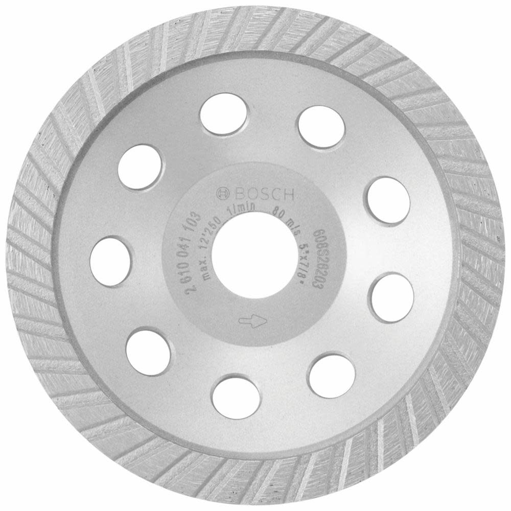 Bosch 5 In. Turbo Diamond Cup Wheel for Concrete - Flockneti