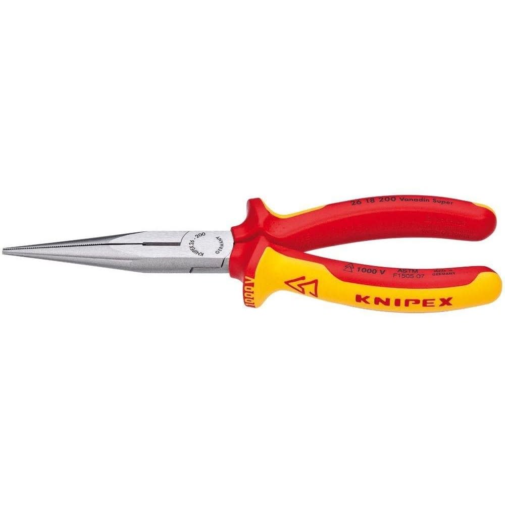 Knipex Long Nose Pliers 200 mm 1000V Insulated - Flockneti