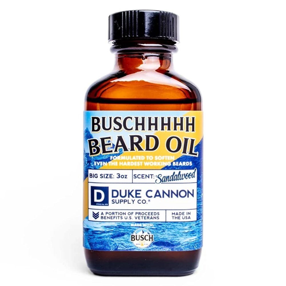 Duke Cannon 3oz Busch Beard Oil with Refreshing Sandalwood Scent - Flockneti