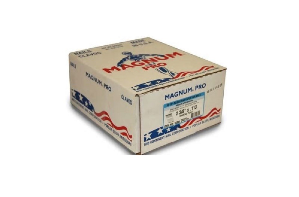 Midcontinent Nail 2-3/8 In. X .113 RS Bright Ring Offset Paper Tape Strip Nails – 5000 Nails - Flockneti