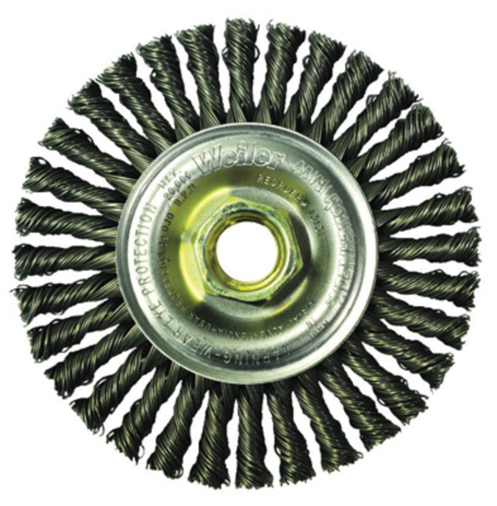 Weiler 0.02 In. Wire x 4 In. Mini Roughneck Stringer Bead Wire Wheel - Flockneti