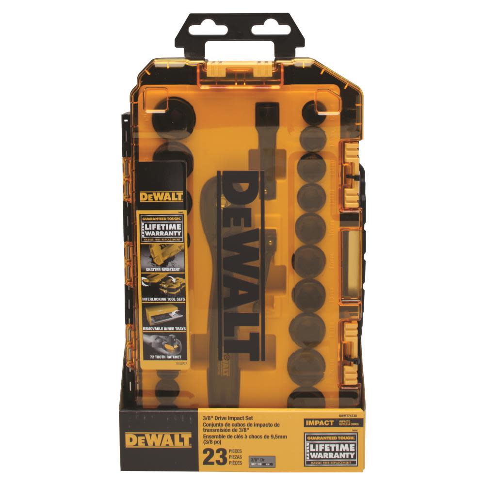 DEWALT Tough Box 23 pc. 3/8 Drive Impact Socket Set - Flockneti