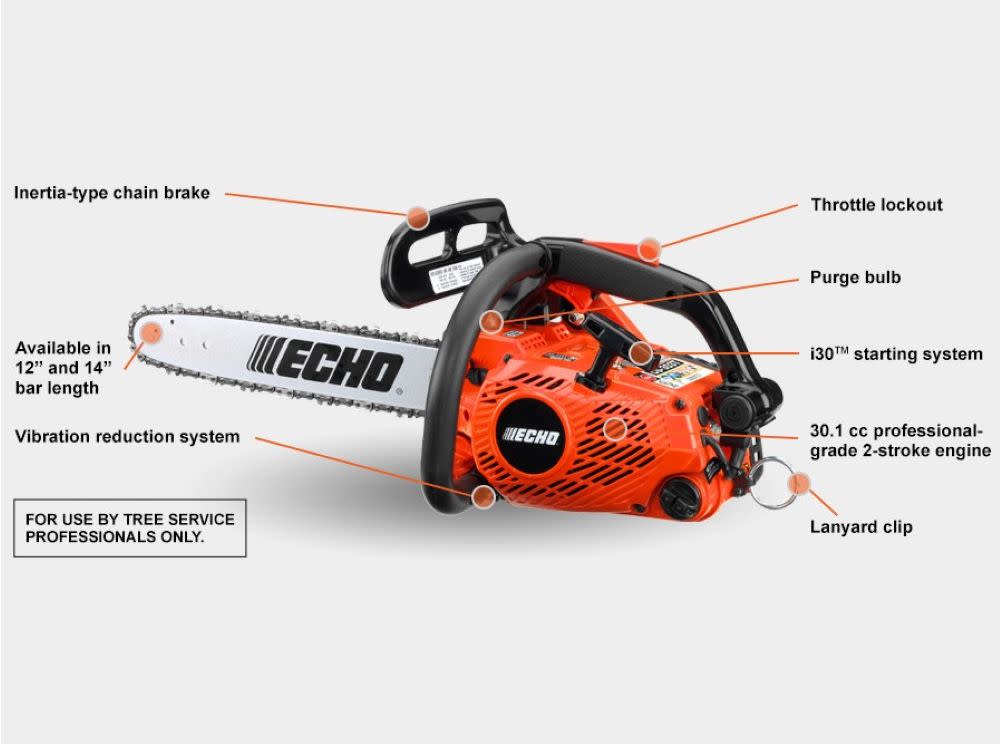 Echo Top Handle Chainsaw with 12″ Bar & Chain 30.1cc - Flockneti