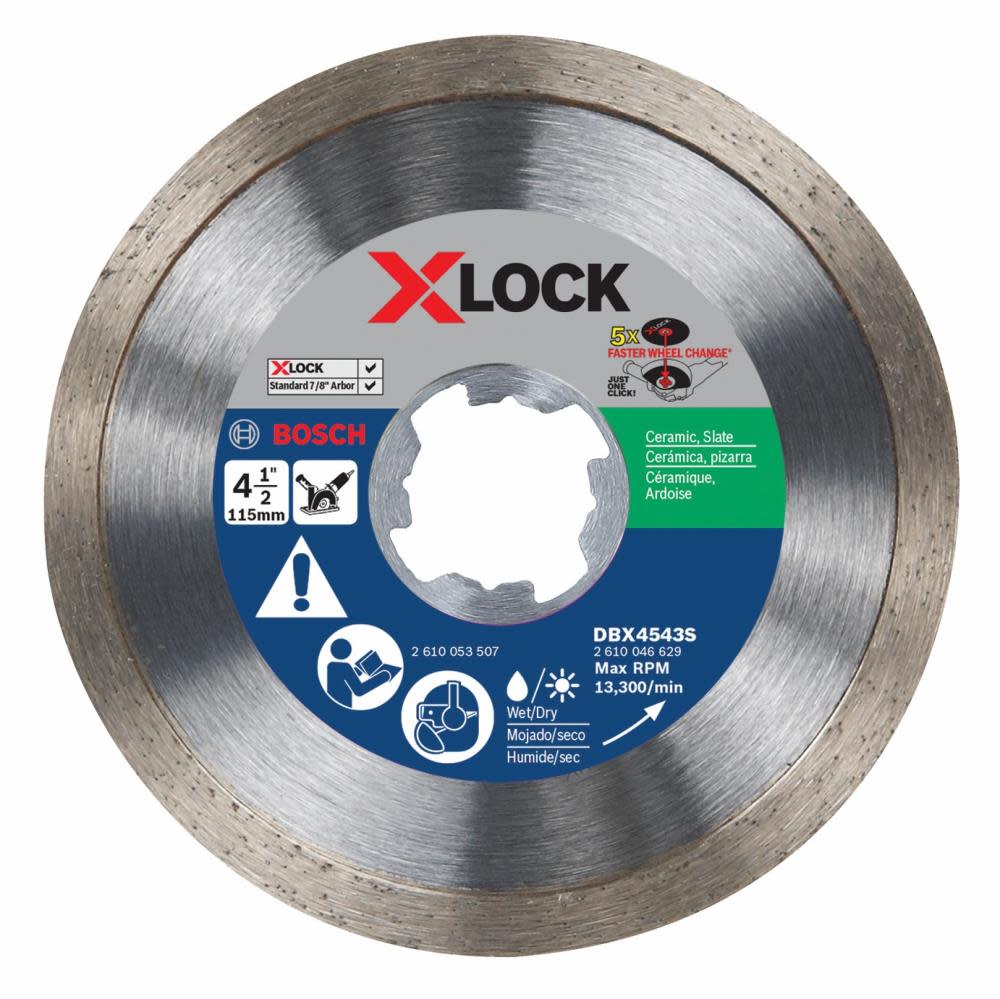 Bosch 4-1/2 In X-LOCK Continuous Rim Diamond Blade - Flockneti