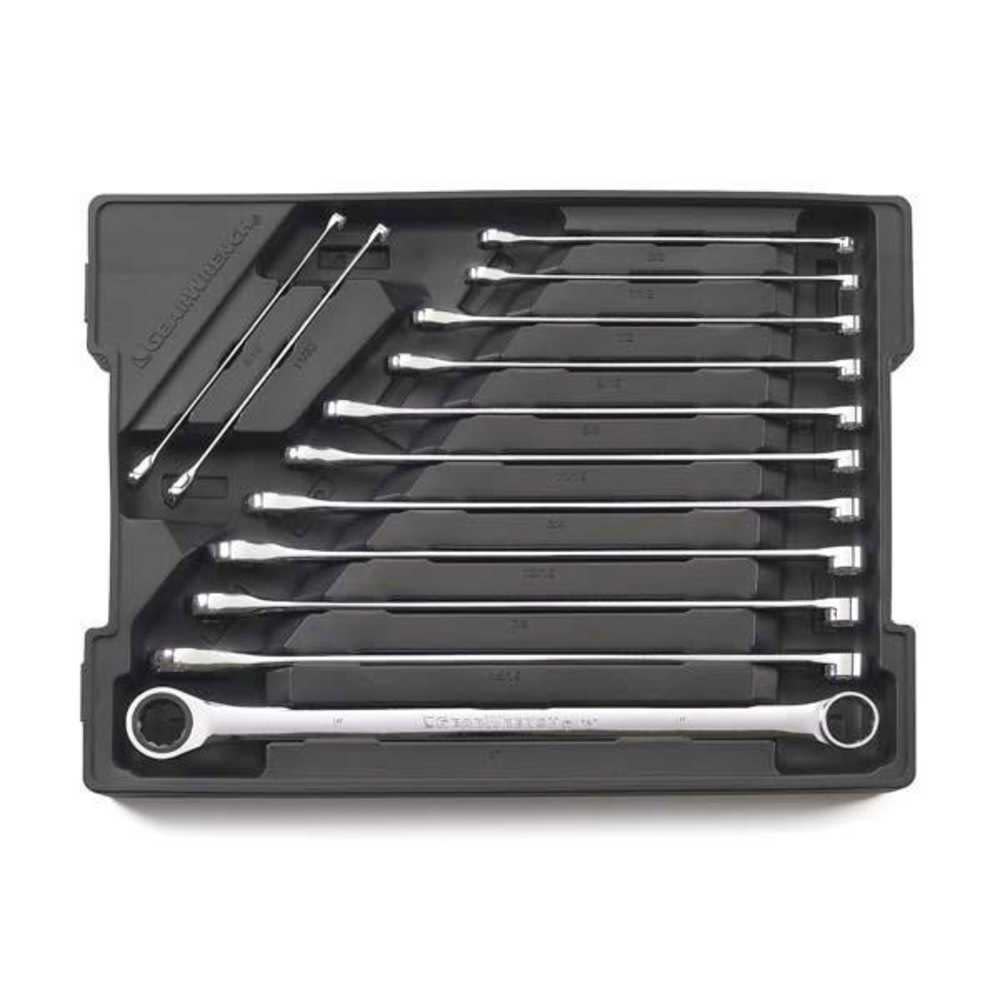 GEARWRENCH 13 Pc 12 Point XL GearBox Double Box Ratcheting SAE Wrench Set - Flockneti