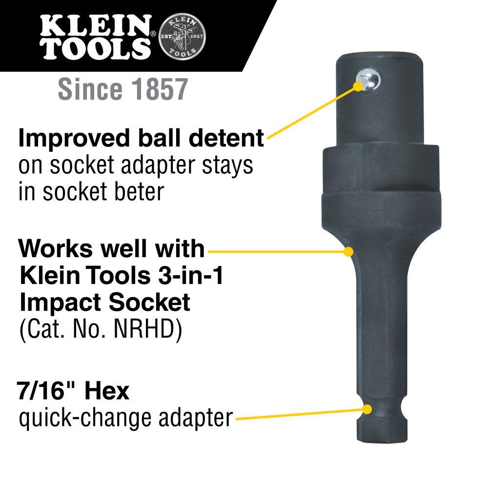 Klein Tools Impact Socket Adapter for NRHD - Flockneti