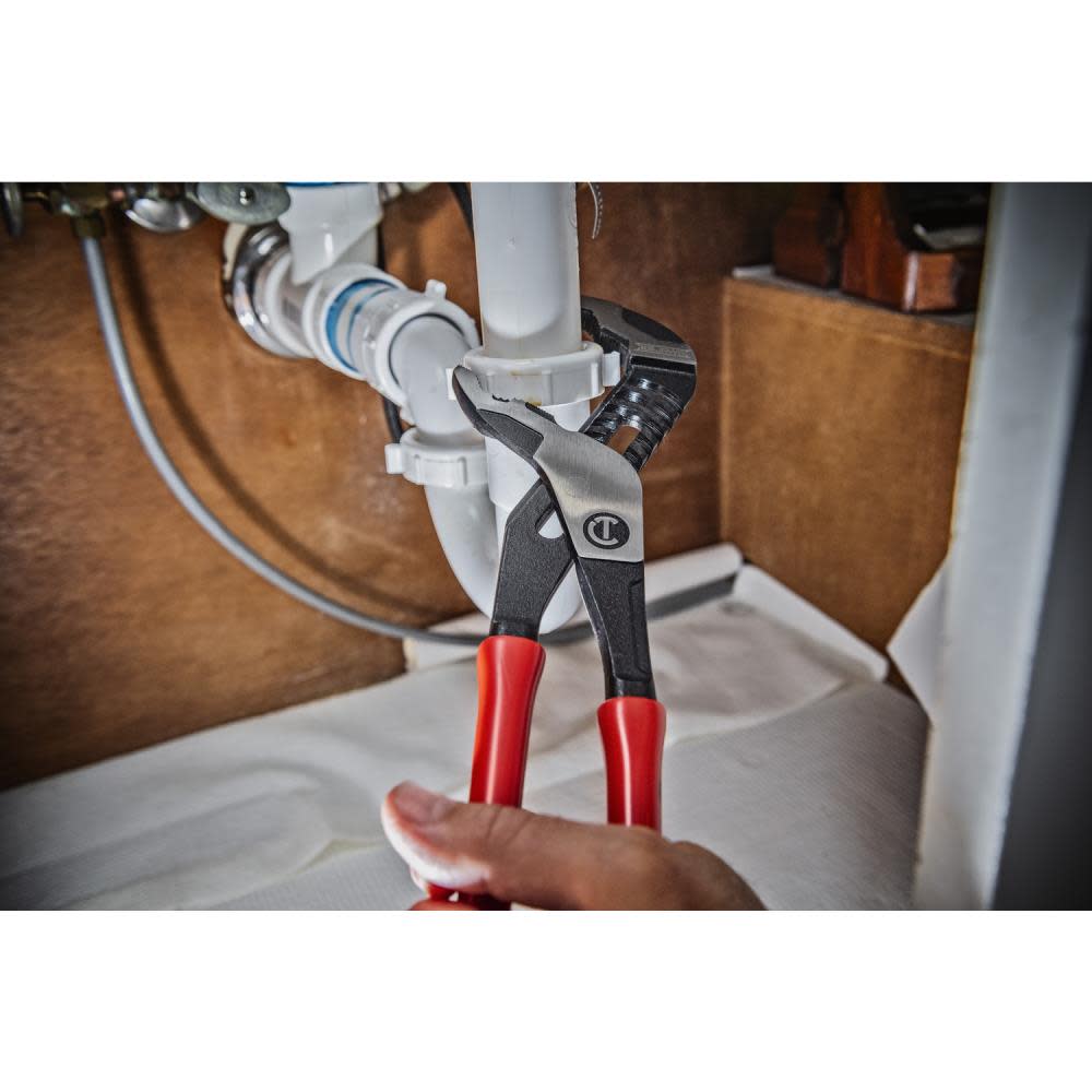 Crescent 8″ Z2 V-Jaw K9 Tongue & Groove Dipped Pliers - Flockneti