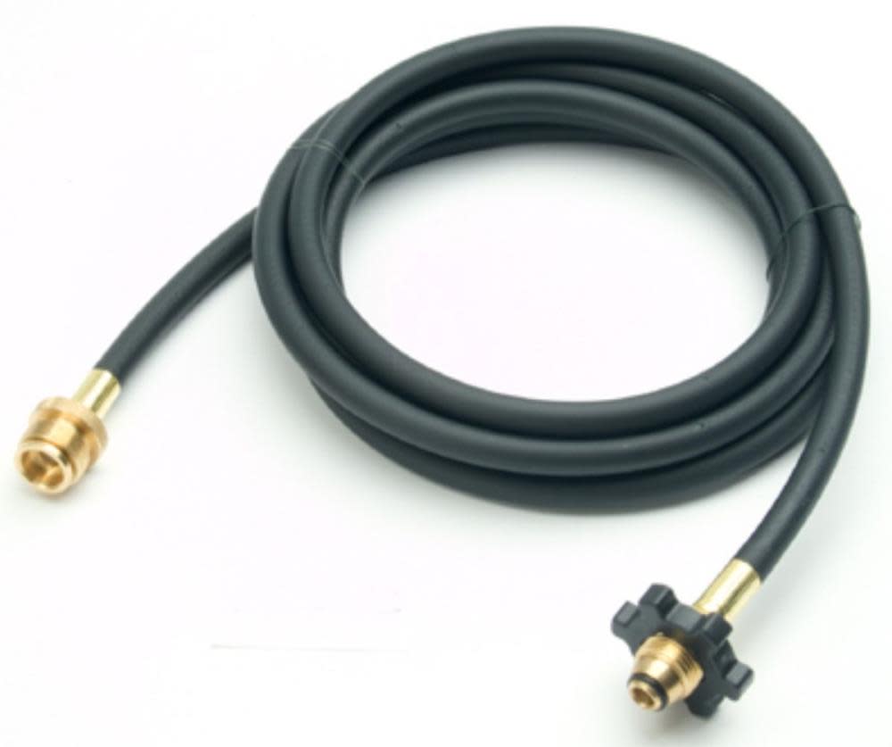 Mr Heater 12 ft Propane Hose Assembly with Swivel 1 in-20 Male Throwaway Cylinder Thread x Excess Flow Soft Nose P.O.L. with Handwheel - Flockneti