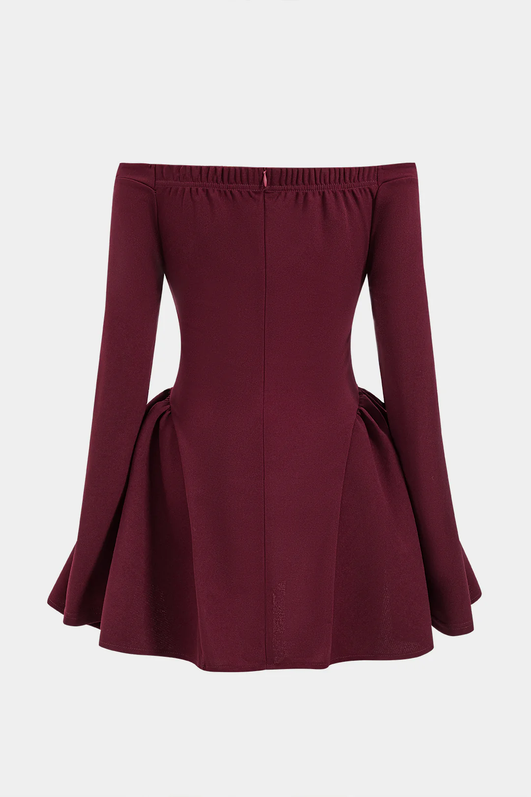 Off Shoulder Long Sleeve Mini Dress - Flockneti