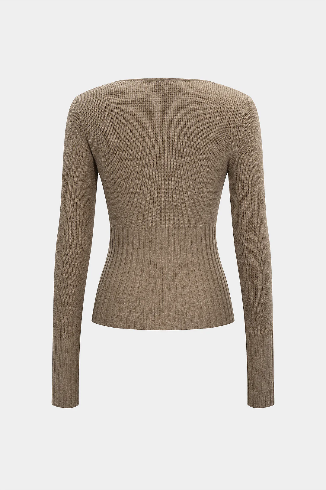Knit Square Neck Long-Sleeve Top - Flockneti