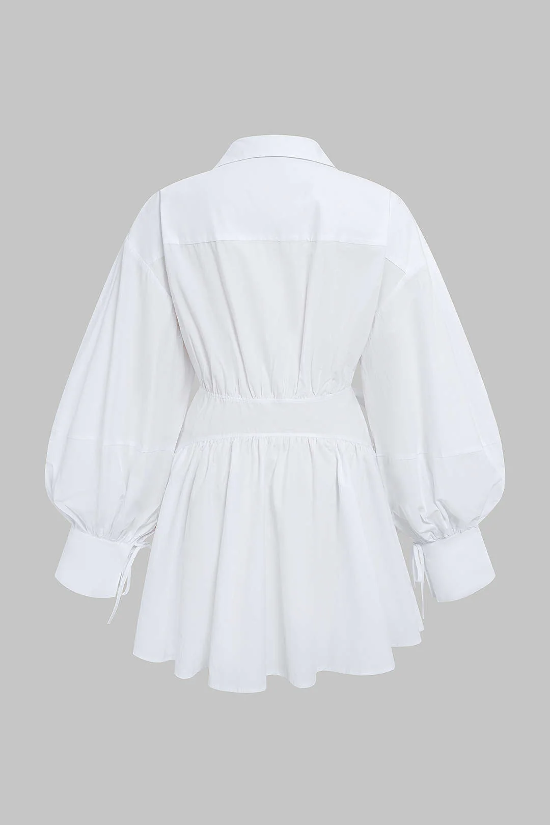 Ruched Asymmetrical Tie-Front Mini Dress - Flockneti