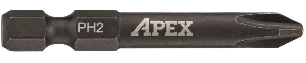 Crescent APEX Impact Power Drive Bit 2 In. Phillips #2 15 Pk. - Flockneti