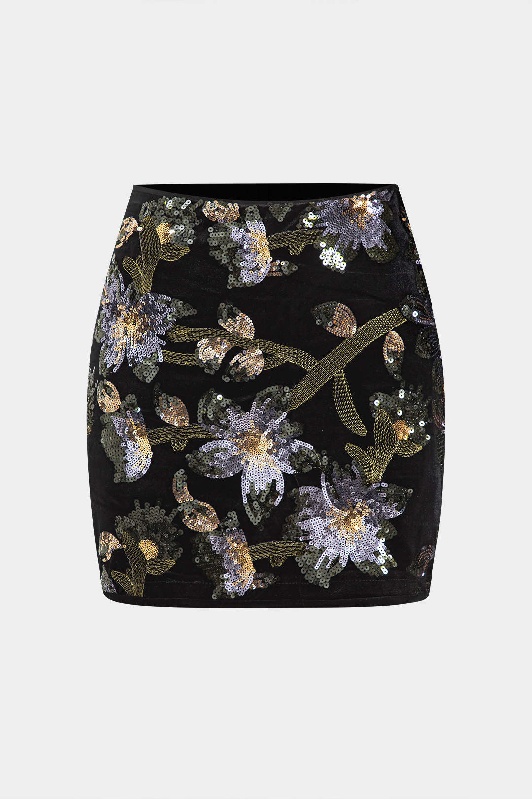 Sequin Velvet Embroidery Skort - Flockneti