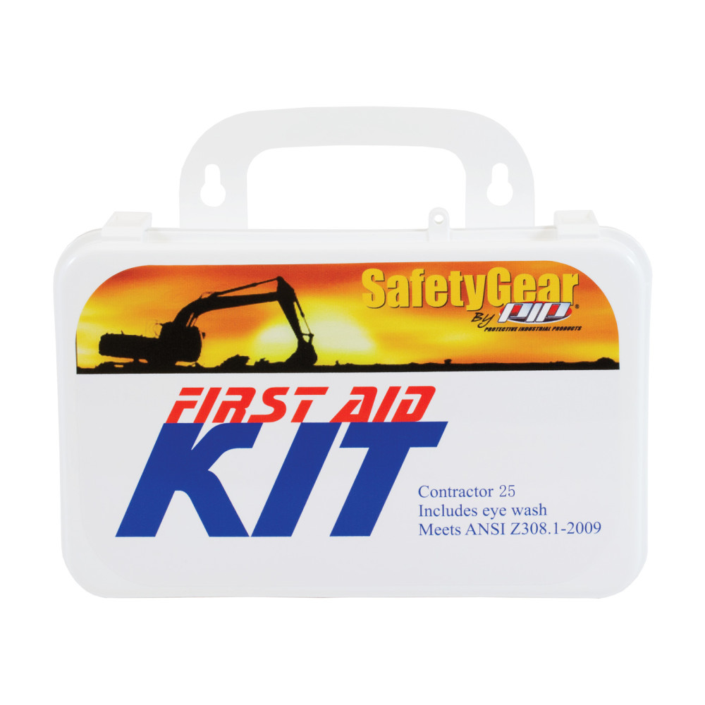 Protective Industrial Products SafetyGear 25 Person Contractor First Aid Kit - Flockneti