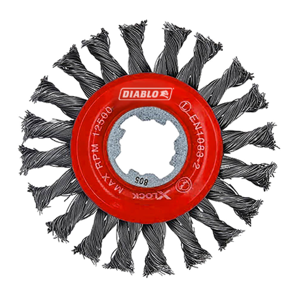 Diablo Tools 4 in. X-LOCK Carbon Steel Full Cable Twist Wheel - Flockneti