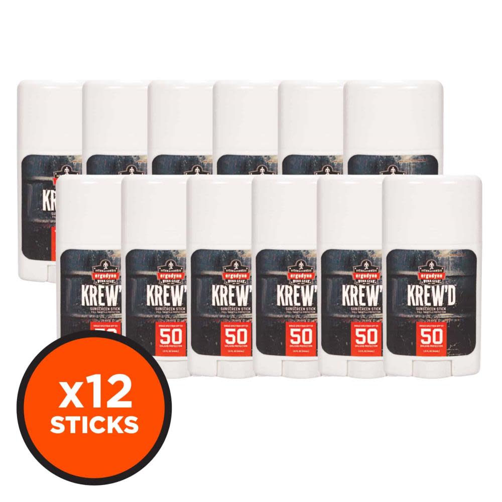 Ergodyne SPF 50 Sunscreen Stick 1.5oz 12pk - Flockneti