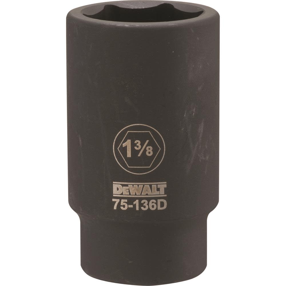 DEWALT 3/4 Drive X 1-3/8 6PT Deep Impact Socket - Flockneti