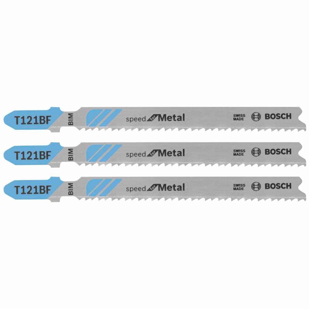 Bosch Jig Saw Blades 3pc 3 5/8″ 12 TPI Speed for Metal T Shank - Flockneti