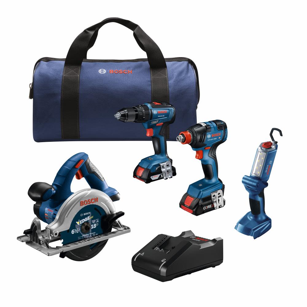 Bosch 18V 4 Tool Combo Kit - Flockneti