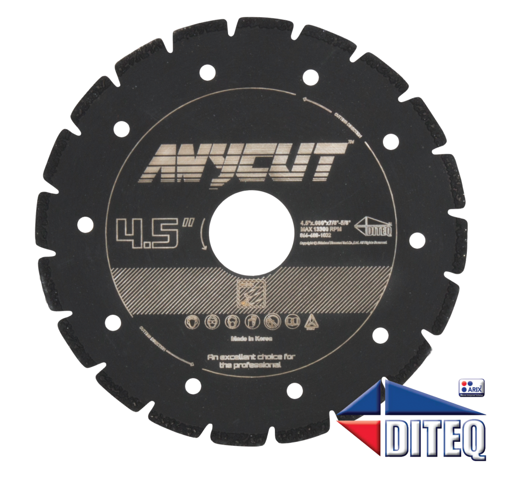 Diteq Anycut 7″ Cut-Off Wheels DM 7/8″-5/8″ Arbor - Flockneti