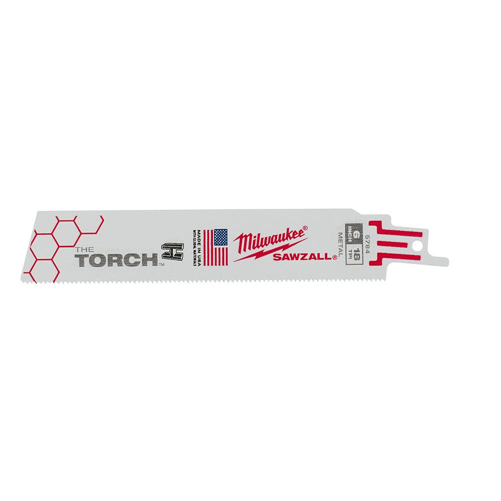 Milwaukee 6 in. 18 TPI THE TORCH SAWZALL Blade 25PK - Flockneti