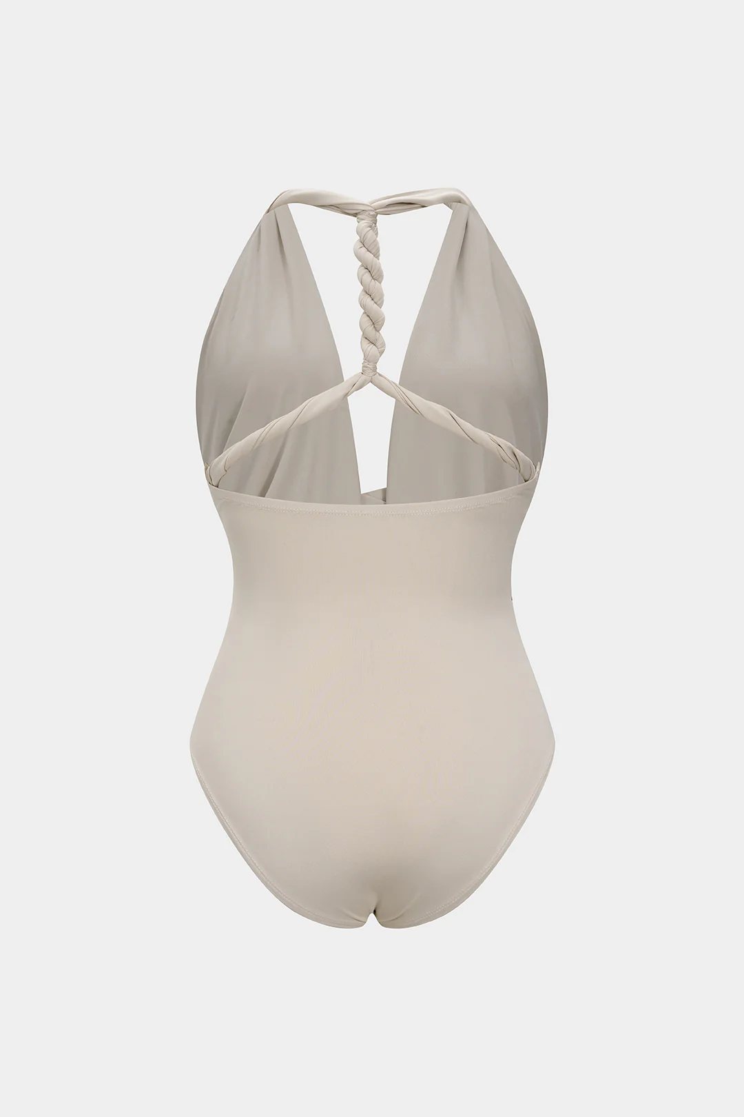 Ruched V-Neck Twist Knot Crossed Sleeveless Bodysuit - Flockneti