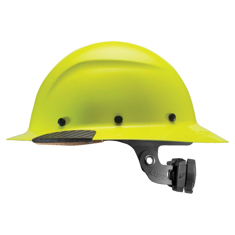 Lift Safety Hard Hat DAX Hi-Viz Yellow Fiber Resin Full Brim - Flockneti