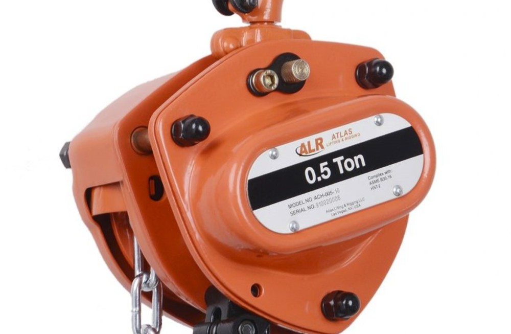 Atlas Lifting and Rigging Chain Hoist .5 Ton 30′ Chain with Overload Protection - Flockneti