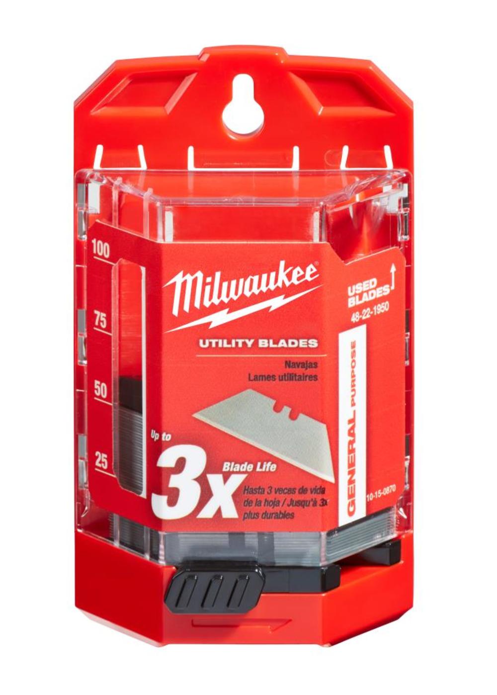 Milwaukee 50-Piece General Purpose Utility Blades with Dispenser - Flockneti