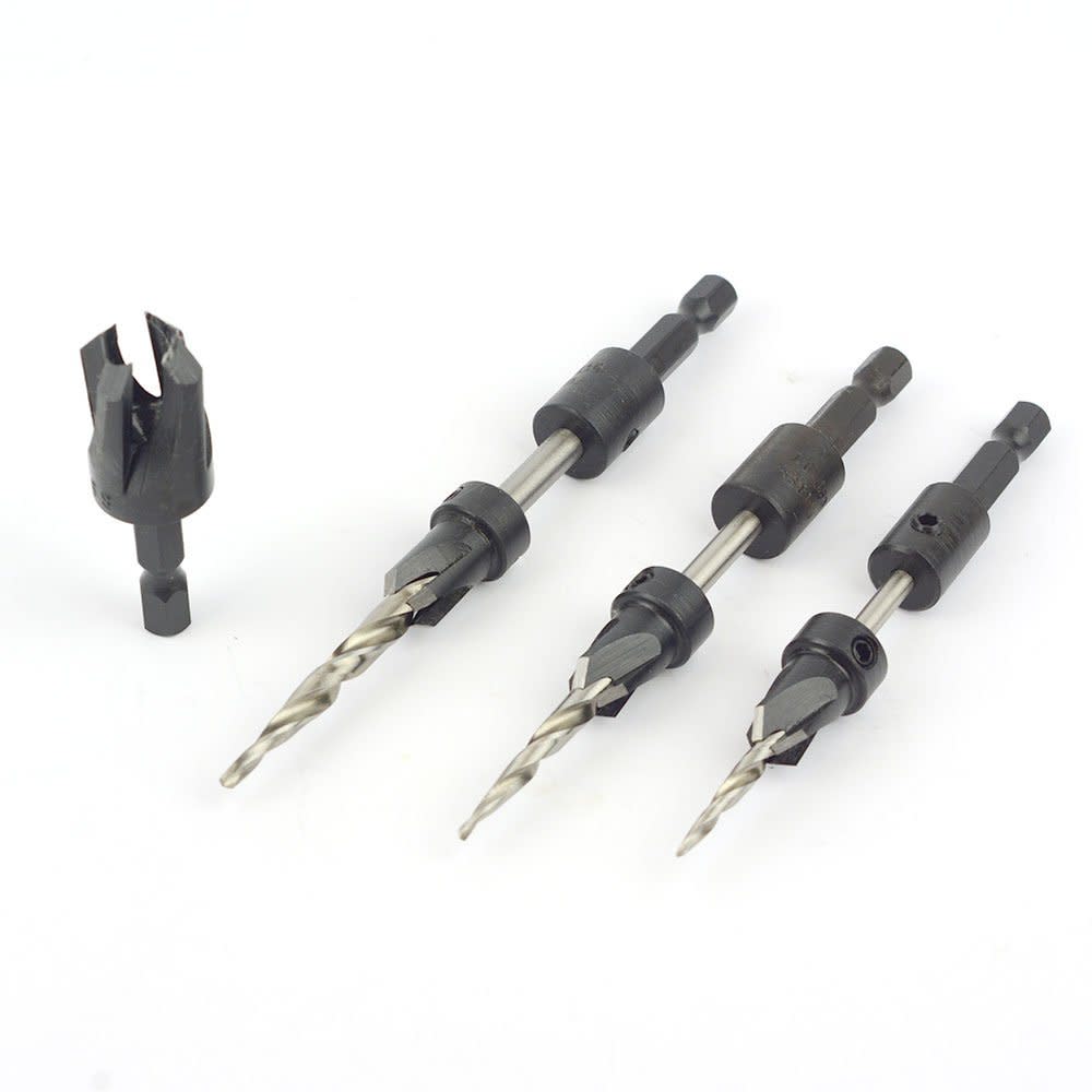 WL Fuller Countersink with Matching Quick Change HSS Taper Point Drill Bit Set - Flockneti