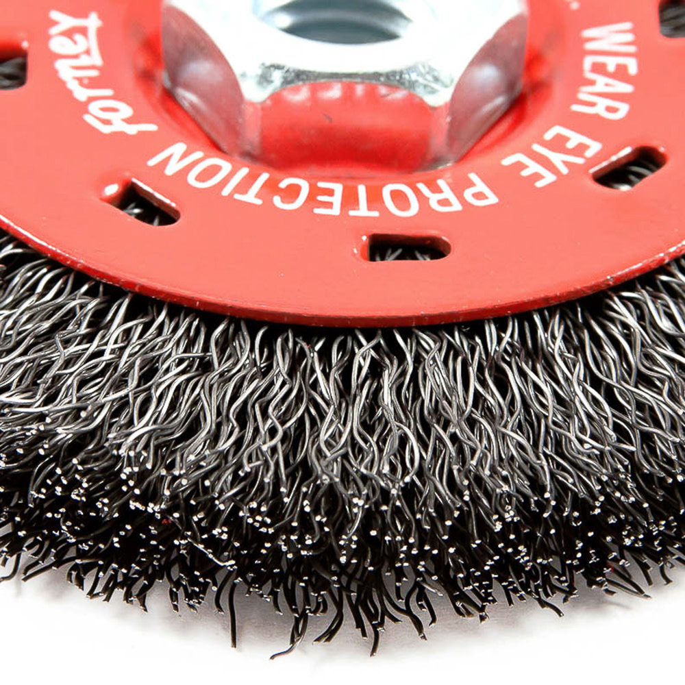 Forney Industries Wire Wheel Crimped 4″ x .012″ x 5/8″ 11 Arbor - Flockneti