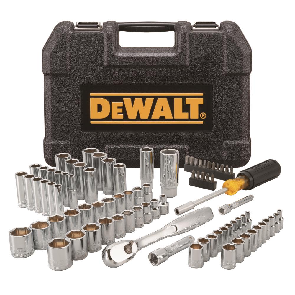 DEWALT 84 Pieces Mechanics Tool Set - Flockneti