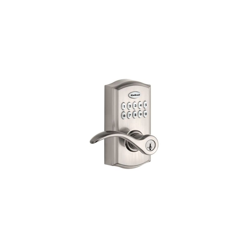 Kwikset SmartKey Pembroke Door Lever SmartCode 955 Satin Nickel - Flockneti