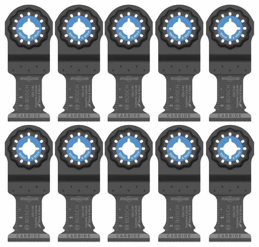Bosch 1-1/4 In. Starlock Oscillating Multi Tool Carbide Plunge Cut Blade 10 Pk. - Flockneti