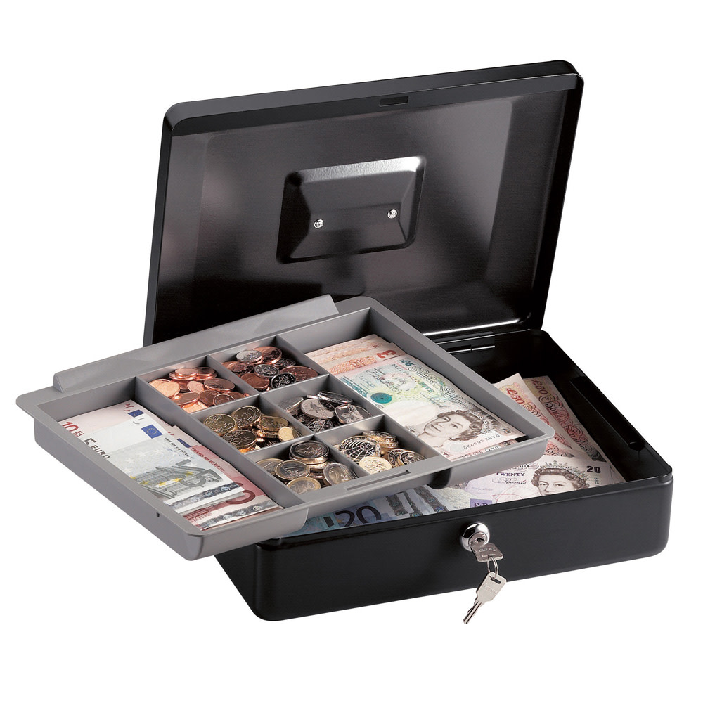 Master Lock Sentry Keyed Cash Box Safe Black Steel - Flockneti