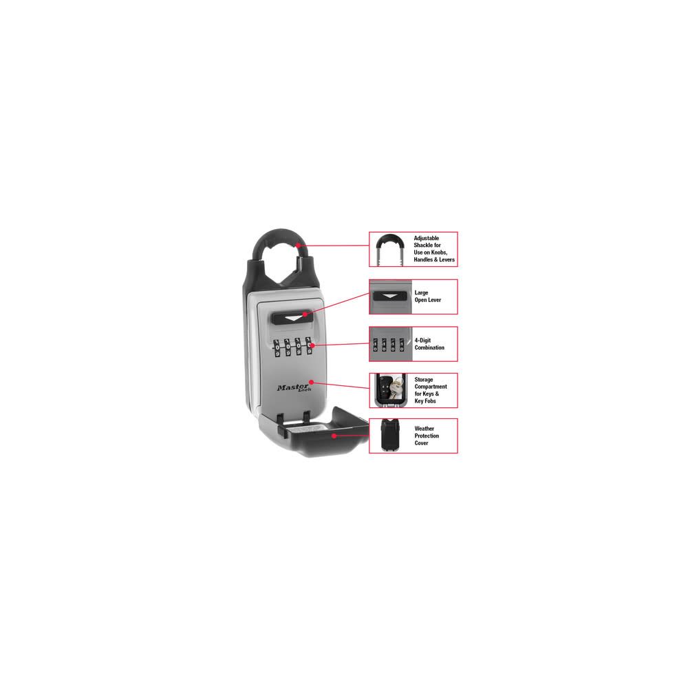 Master Lock Universal Lock Box 2 7/8″ Metal 4 Dial Combination 1pk - Flockneti