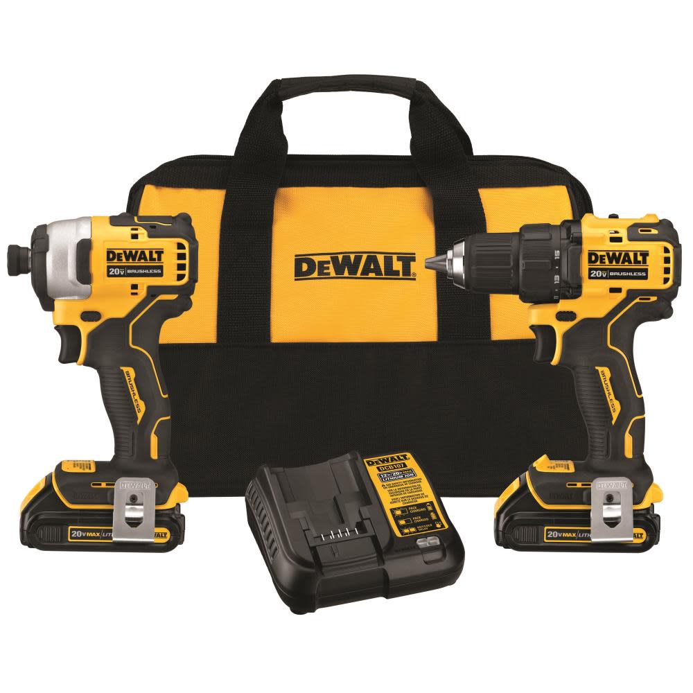 DEWALT 20V MAX* Brushless Atomic Compact 2-Tool Combo Kit - Flockneti