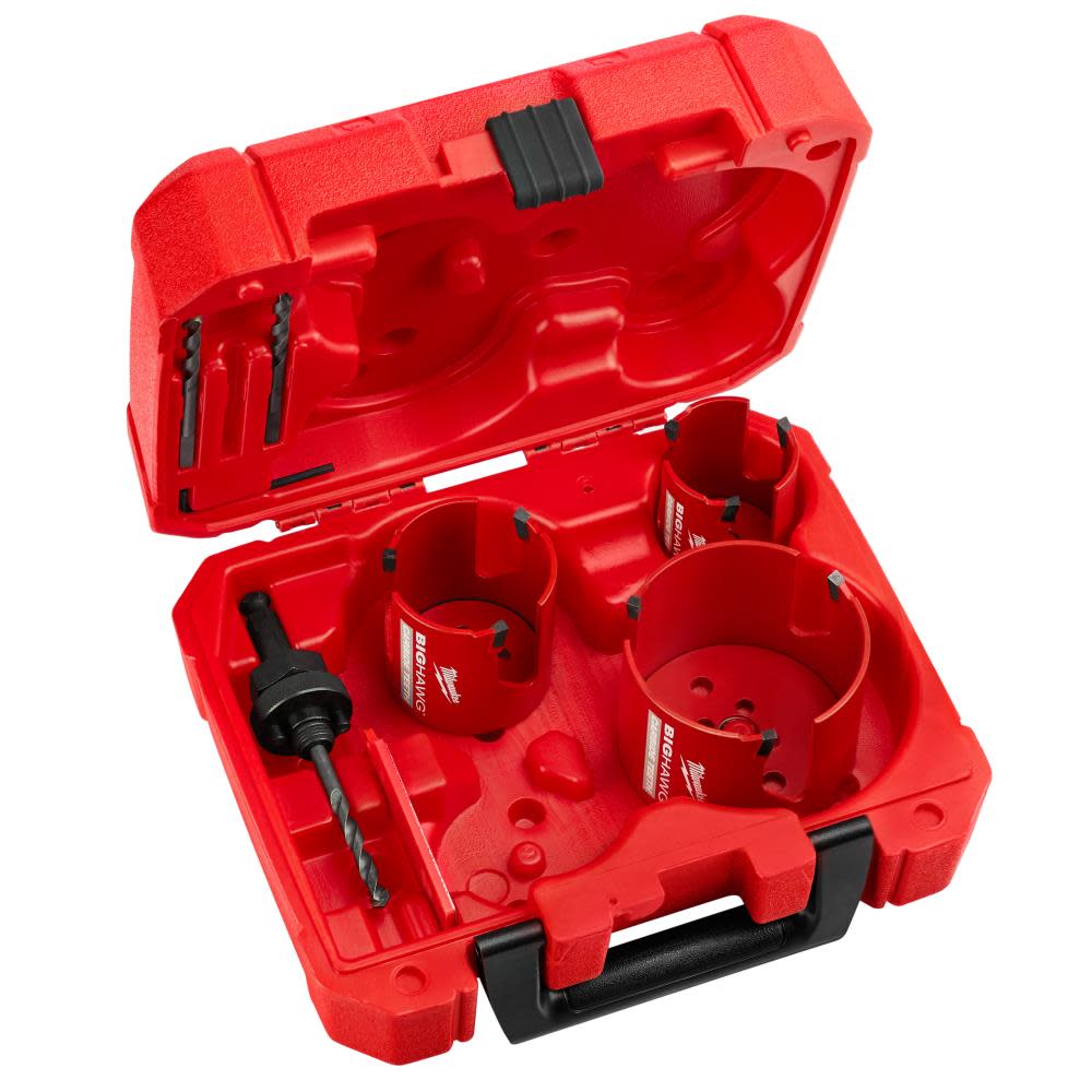 Milwaukee 7 pc. Big Hawg with Carbide Teeth Kit - Flockneti
