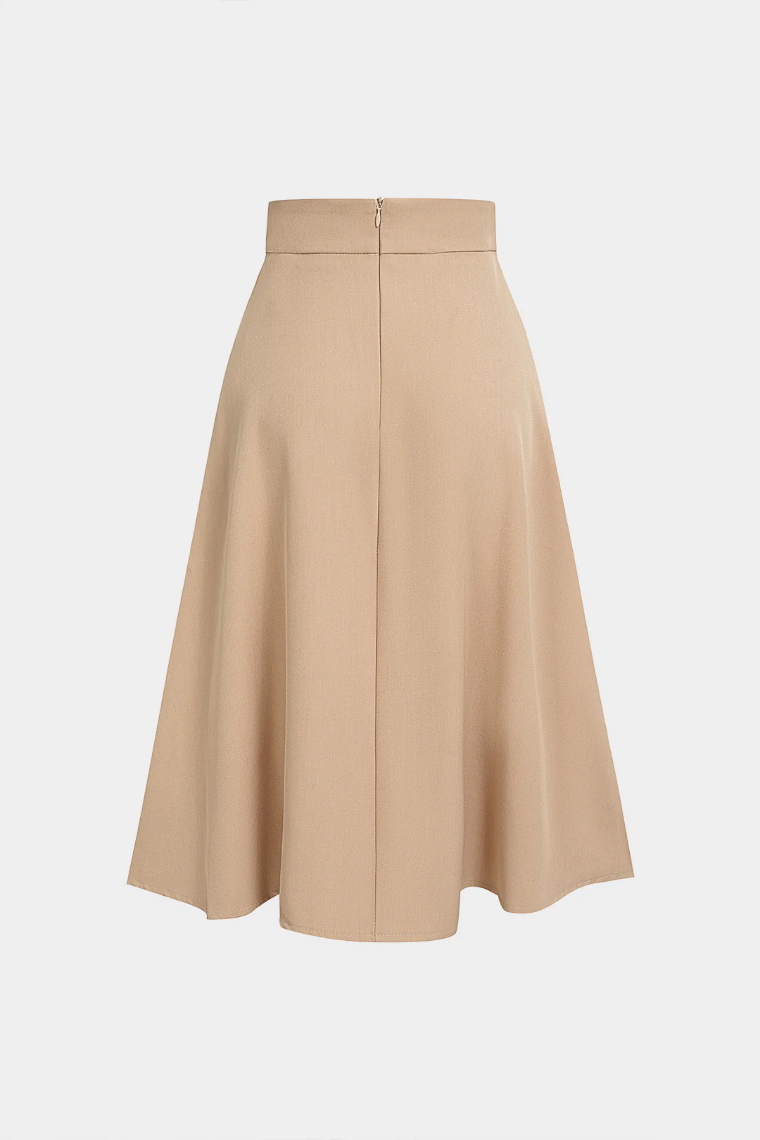 Pleated Zipper High Waist Skirt - Flockneti