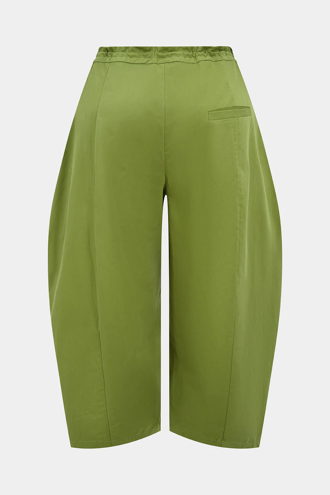 Plus Size Tie-Up High Waist Barrel Trousers - Flockneti