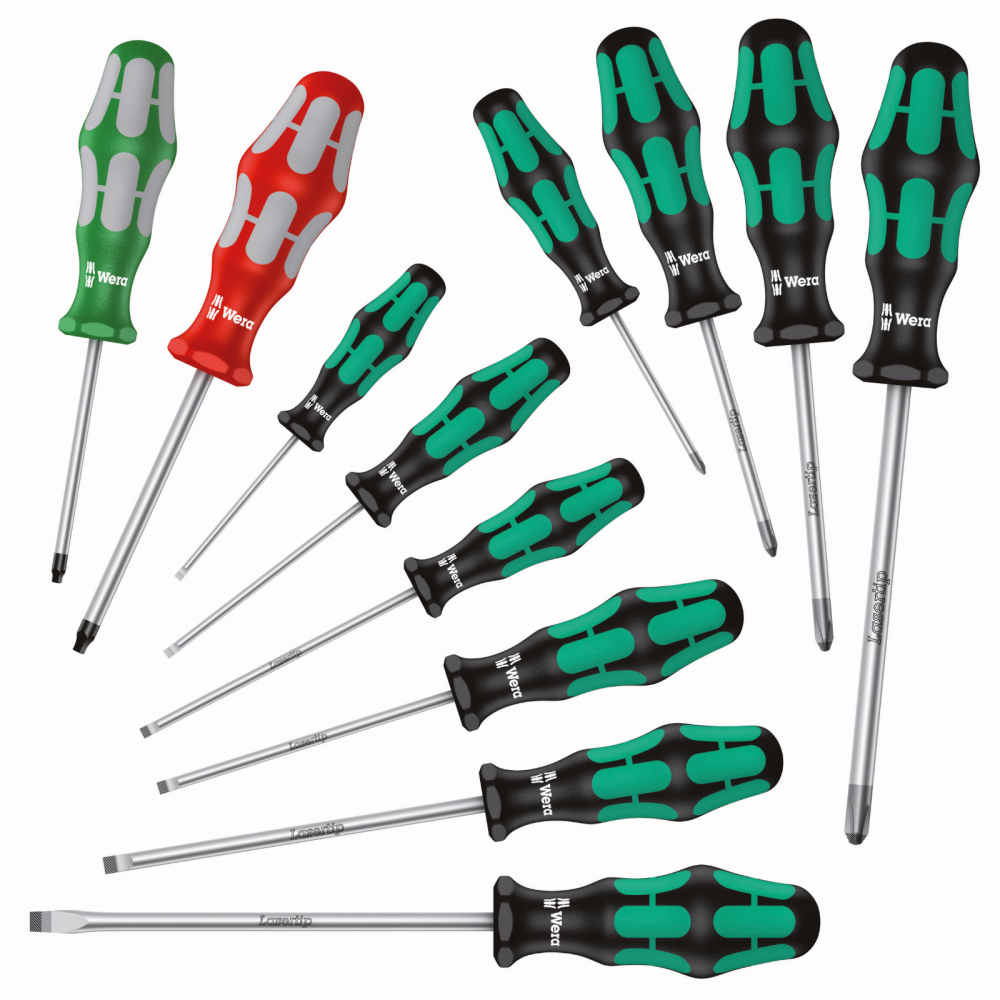 Wera Tools 334/368/12 Kraftform Plus Screwdriver Set 12pc - Flockneti