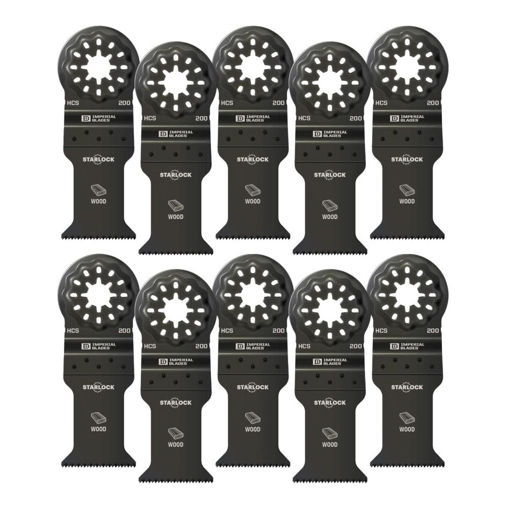 Imperial Blades IBSL200-10 Starlock 1-3/8″ Standard Wood Blade 10PC - Flockneti