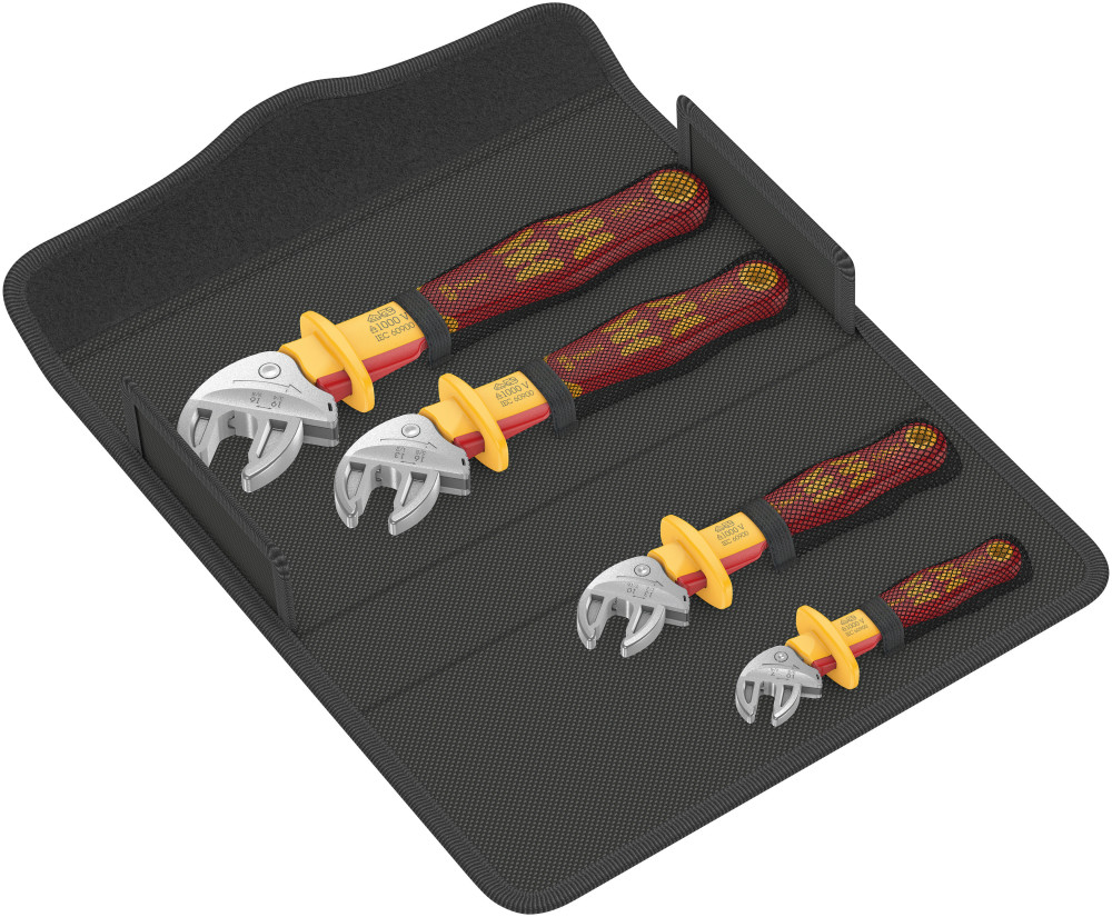 Wera Tools 4pc VDE-Insulated Self-Setting Spanner Set - Flockneti