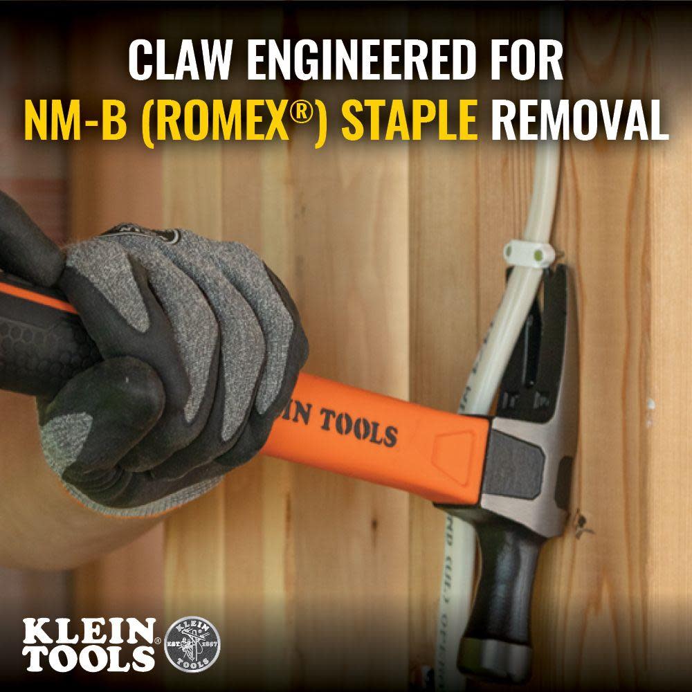 Klein Tools Electricians Hammer Straight Claw 18oz 15″ - Flockneti