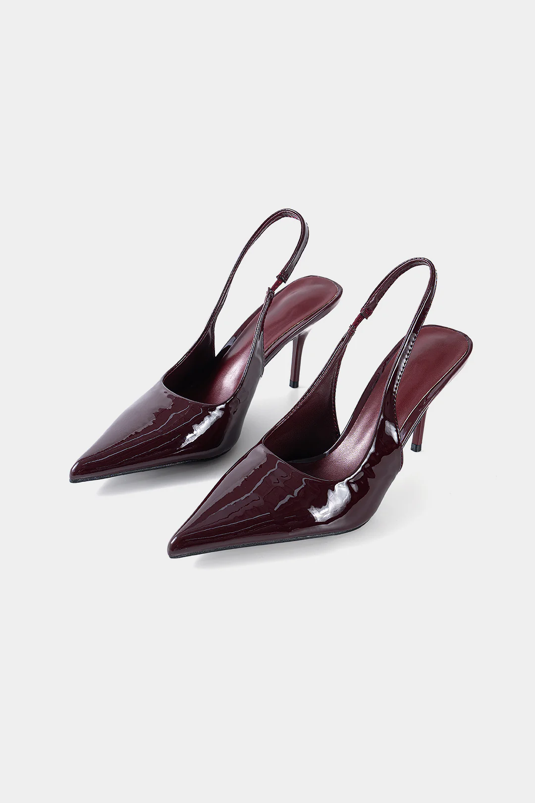 Leather Pointed Heels - Flockneti