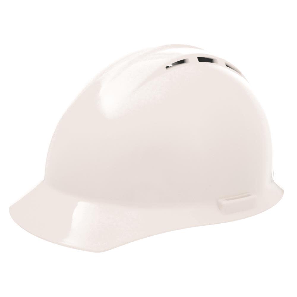 ERB White Americana Vent Hard Hat Ratchet Suspension - Flockneti