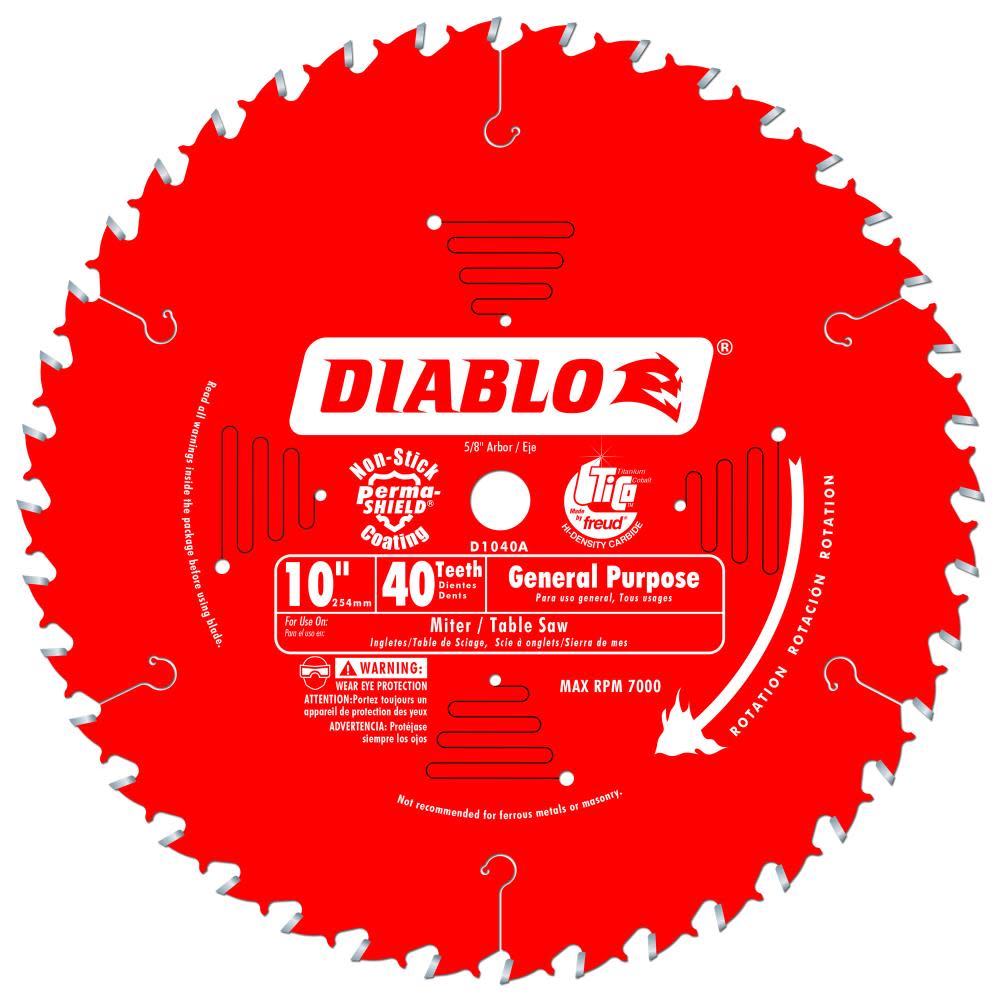 Diablo Tools 10 In. x 40 In. Tooth Carbide Circular Saw Blade - Flockneti